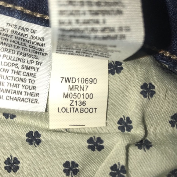 * SOLD * Lucky Brand Lolita Bootcut Mid-rise Curvy Jeans Long - 14/32 L - Picture 7 of 12